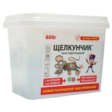Родентицид Щелкунчик тесто 600г арахис+творог ведро Agro Protection 111235 фото
